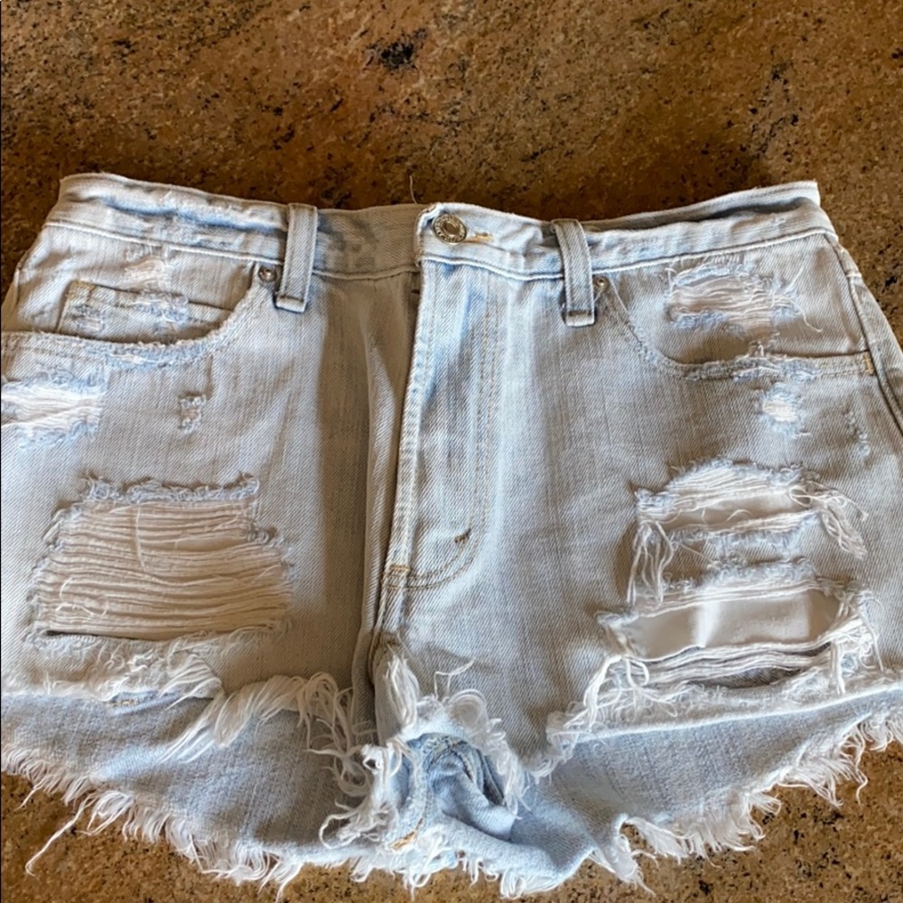 High rise jean shorts